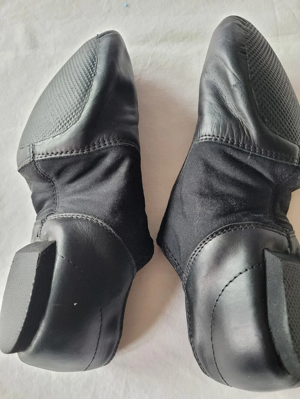 Balera Women's Black Slip-On Leather Dance Shoes Size 7.5